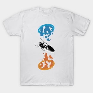 Falling between portals T-Shirt